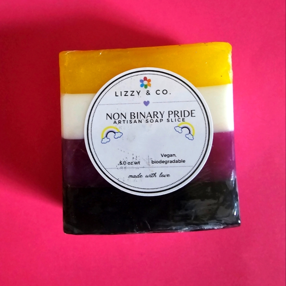 Handmade non binary pride artisan soap